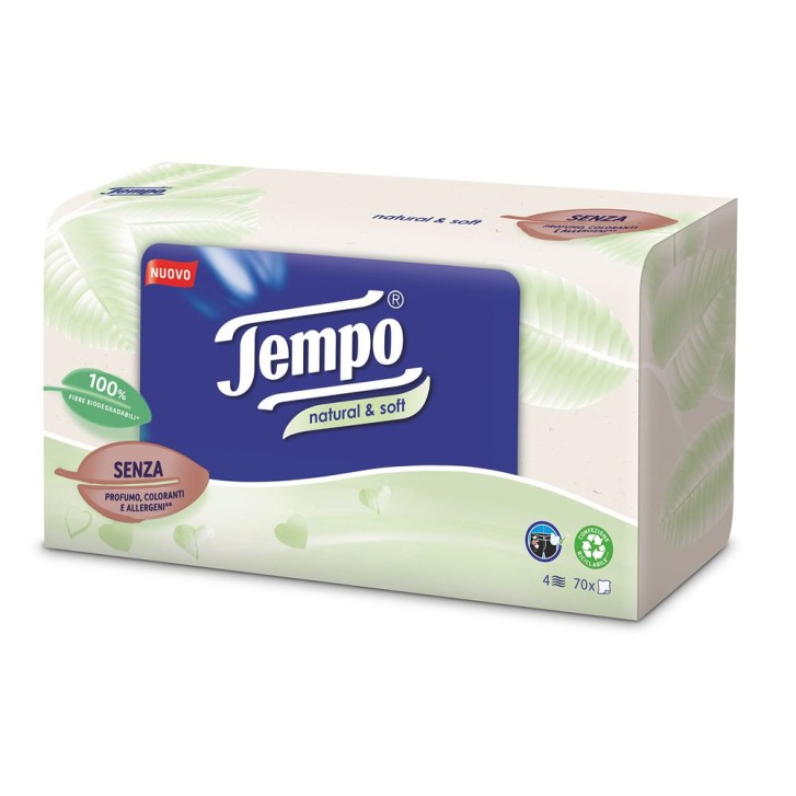 Tempo Natural & Soft Fazzoletti 10 pezzi