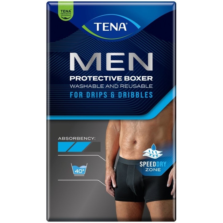 TENA Men Boxer Protettivo Lavabile Nero Taglia XL 1 Pezzo