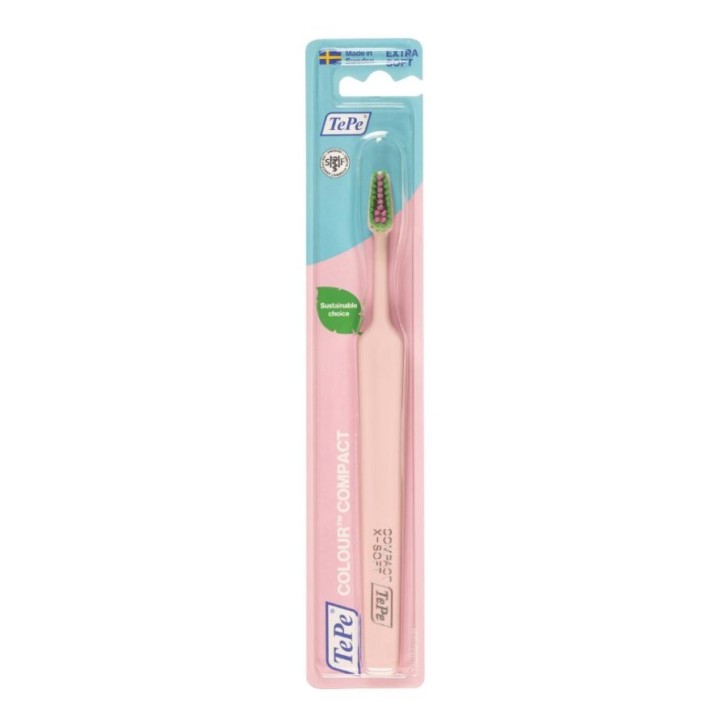 TePe Colour Compact X-Soft Rosa Pastello Spazzolino