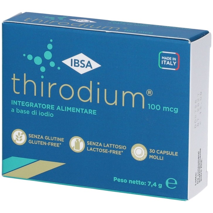 Thirodium 100 mcg 30 Capsule - Integratore per la funzione tiroidea