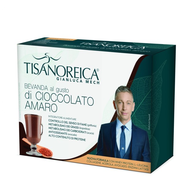 Tisanoreica Bevanda al Cioccolato Amaro 4 x 34 grammi