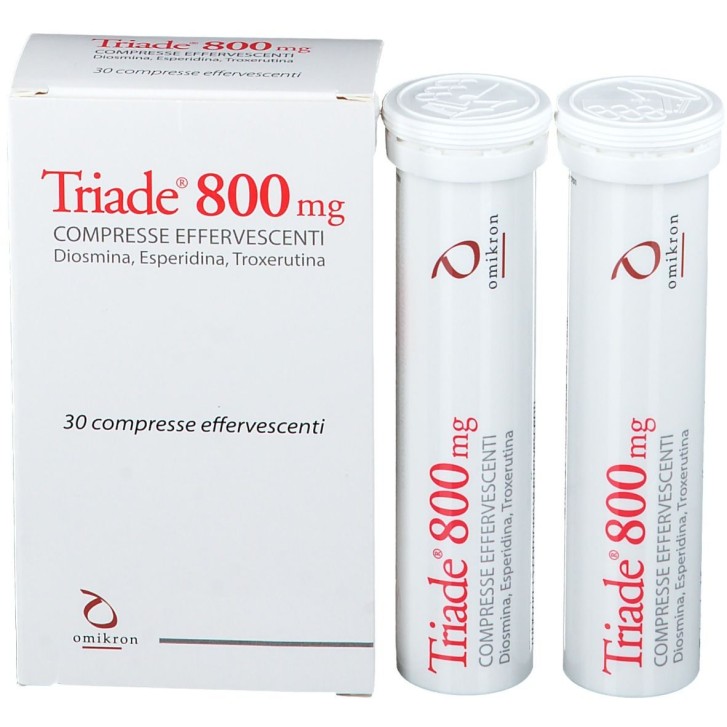 Triade 800 mg 30 Compresse Effervescenti - Integratore per Microcircolo e Gambe