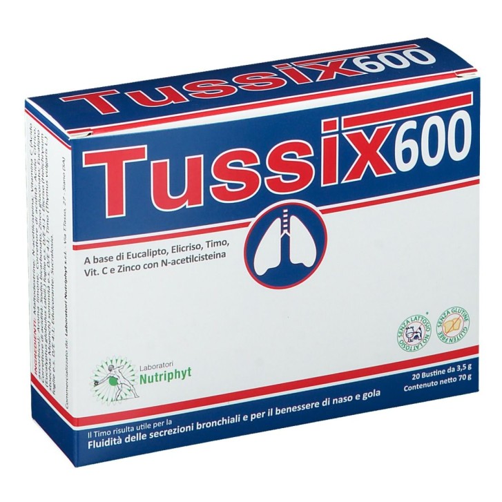 Tussix 600 20 Bustine - Integratore Alimentare