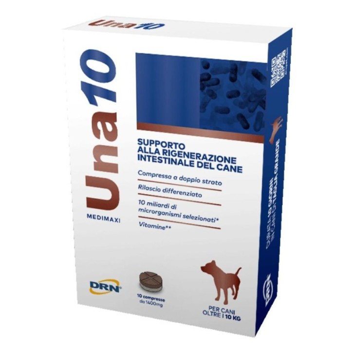 Una10 Medimaxi 10 Compresse - Digestione Cani oltre 10 kg
