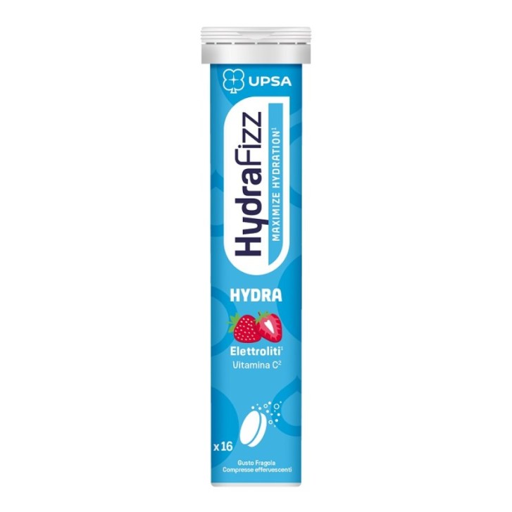 Upsa Hydrafrizz Fragola 16 compresse effervescenti - Integratore Vitamina C