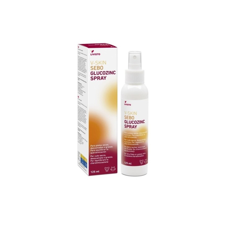 V-Skin Sebo GlucoZinc Spray 125 ml - Cani e Gatti