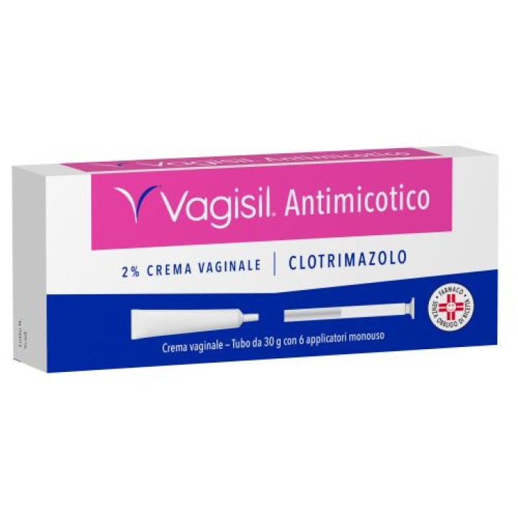 Vagisil 2% Crema Vaginale Clotrimazolo 30g con 6 Applicatori Monouso