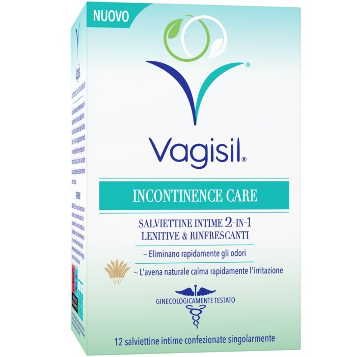 Vagisil Incontinence Care Salviettine Intime Lenitive 12 pezzi