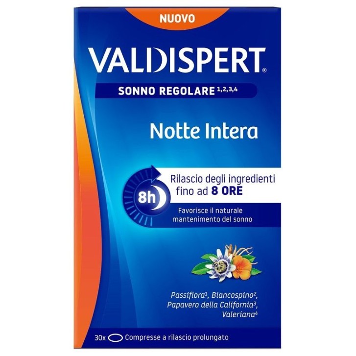 Valdispert Notte Intera 30 compresse - Integratore Sonno Regolare