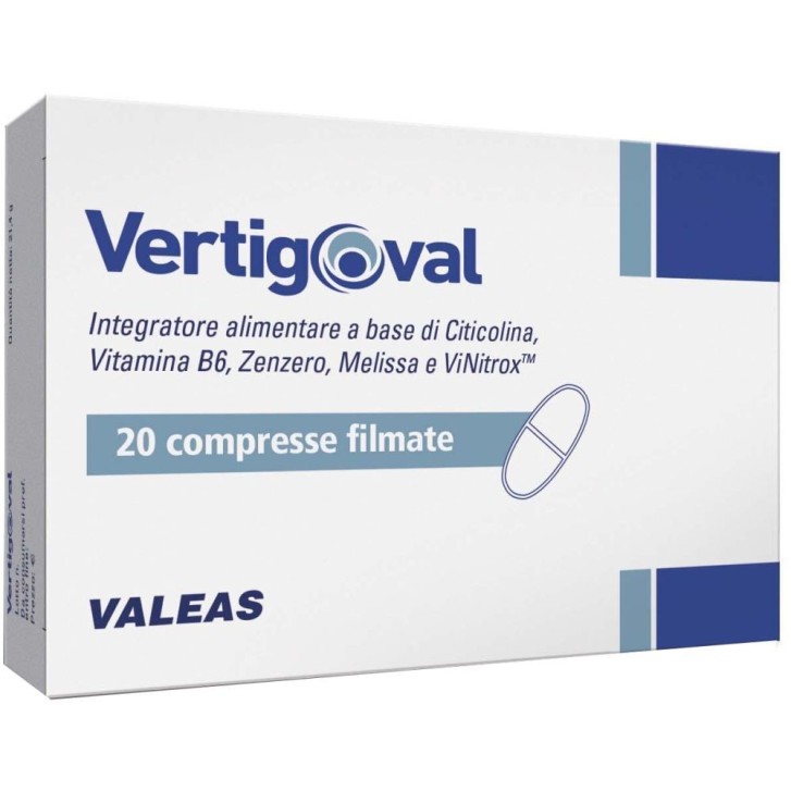 Vertigoval 20 Compresse Filmate - Integratore per Disturbi dell’Equilibrio Vertigoval 20 Compresse Filmate - Integratore per Disturbi dell’Equilibrio