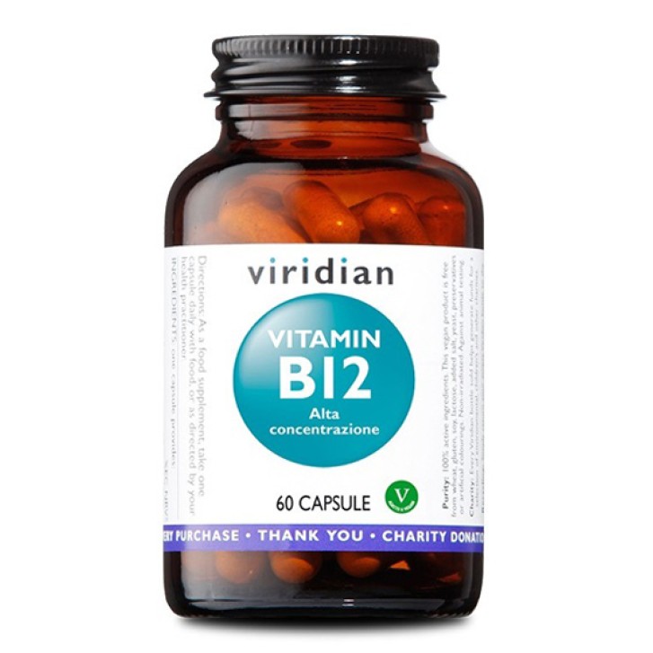 Natur Viridian Vitamin B12 High 60 Capsule - Integratore Alimentare