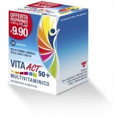 Vita Act 50+ Multivitaminico 30 compresse - Integratore Vitamine e Sali Minerali