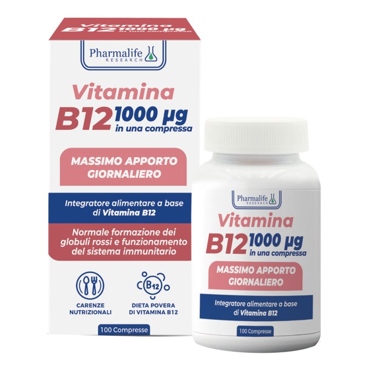 Vitamina B12 Pharmalife 100 compresse - Integratore Alimentare