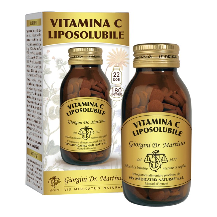 Vitamina C Liposolubile Dr. Giorgini 180 pastiglie - Integratore Sistema Immunitario