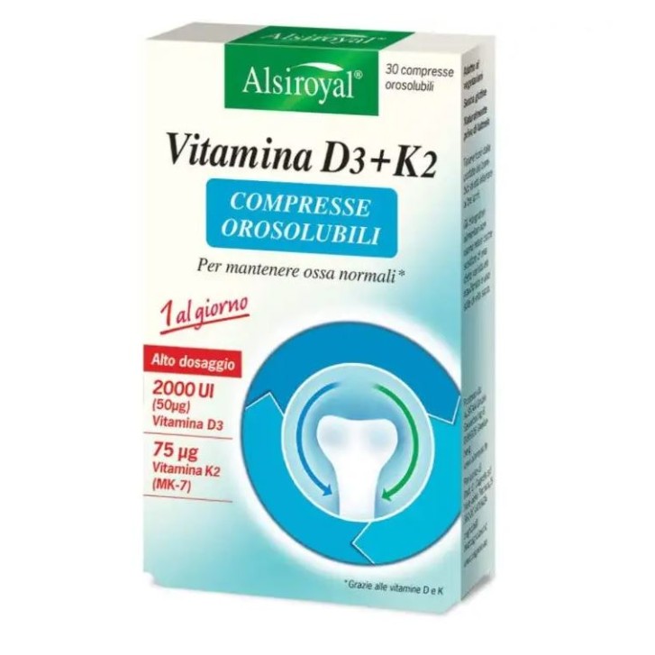 Alsiroyal Vitamina D3 + K2 30 Compresse Orosolubili