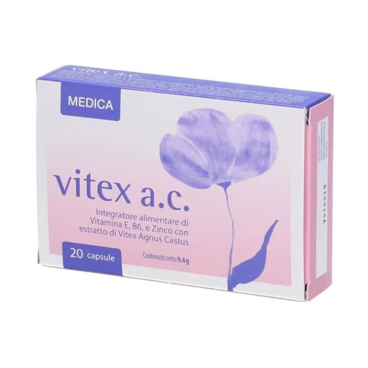 Vitex A.C. 20 Capsule - Integratore Contro Disturbi del Ciclo Mestruale