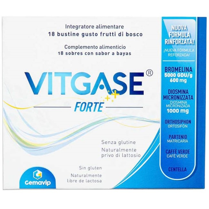 Vitgase Forte 18 Bustine - Integratore Alimentare Vitgase Forte 18 Bustine - Integratore Alimentare