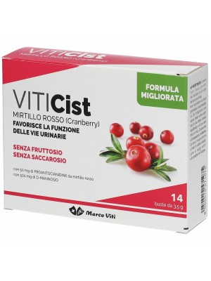 Massigen VitiCist Mirtillo Rosso 14 Bustine - Integratore Benessere Vie Urinarie