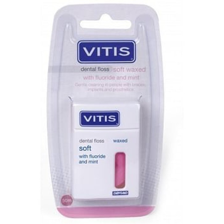Vitis Dental Floss Soft Fluor Filo Interdentale Cerato 50 metri