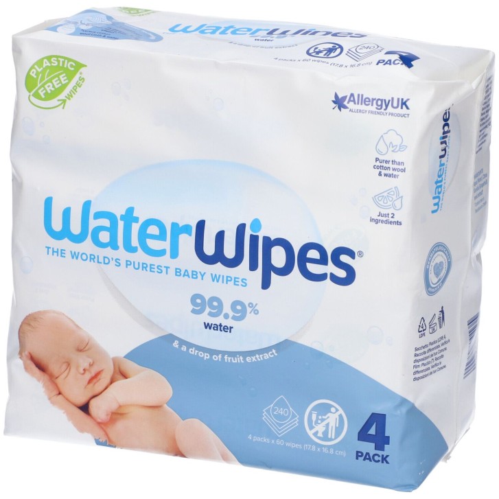 Waterwipes Bio Salviette Detergenti 4x60 pezzi