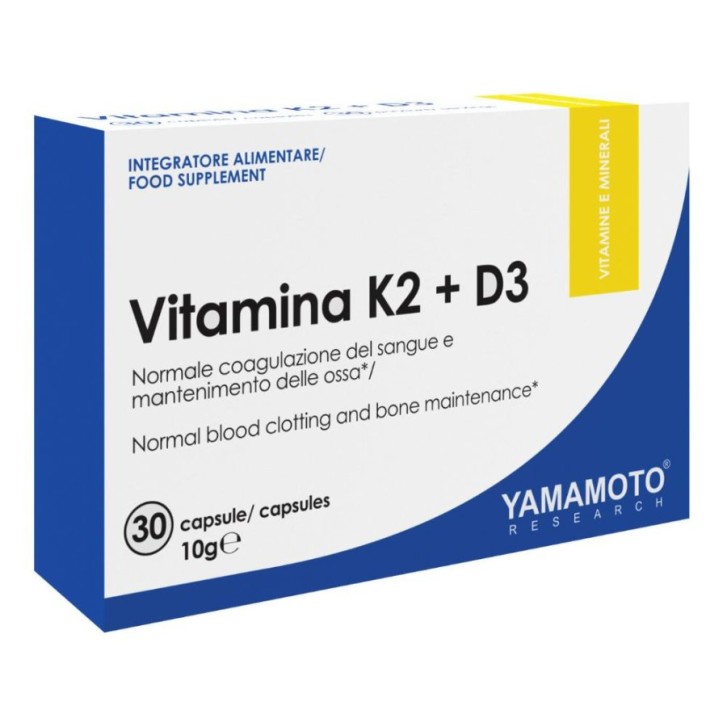 Yamamoto Research Vitamina K2 + D3 30 Capsule - Integratore Benessere Ossa