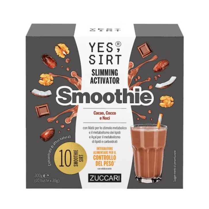 Yes Sirt Slimming Activator Smoothie Cacao Cocco e Noci 10 buste - Integratore Controllo Peso