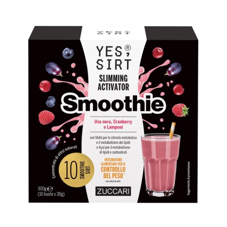 Yes Sirt Slimming Activator Smoothie Uva Nera Cranberry e Lamponi 10 buste - Integratore Alimentare