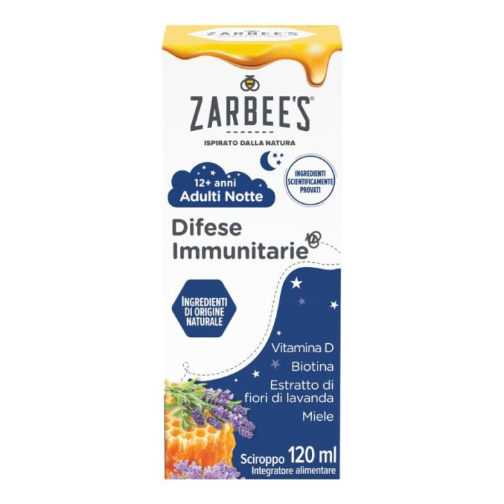 Zarbee's Difese Immunitarie Adulto Notte Sciroppo 120 ml - Integratore Sistema Immunitario