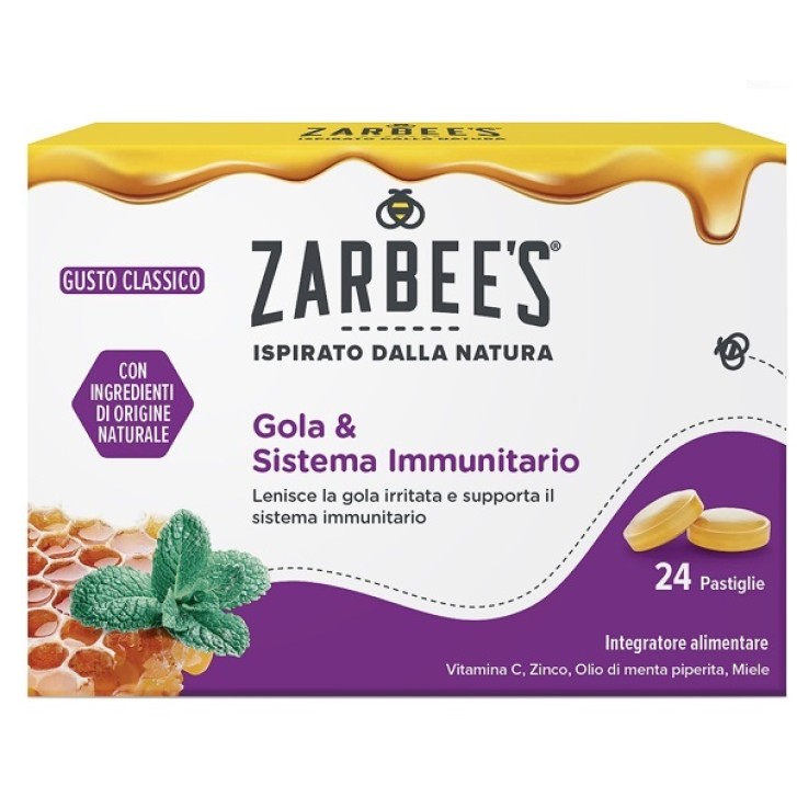 Zarbee's Gola e Sistema Immunitario 24 pastiglie - Integratore Alimentare