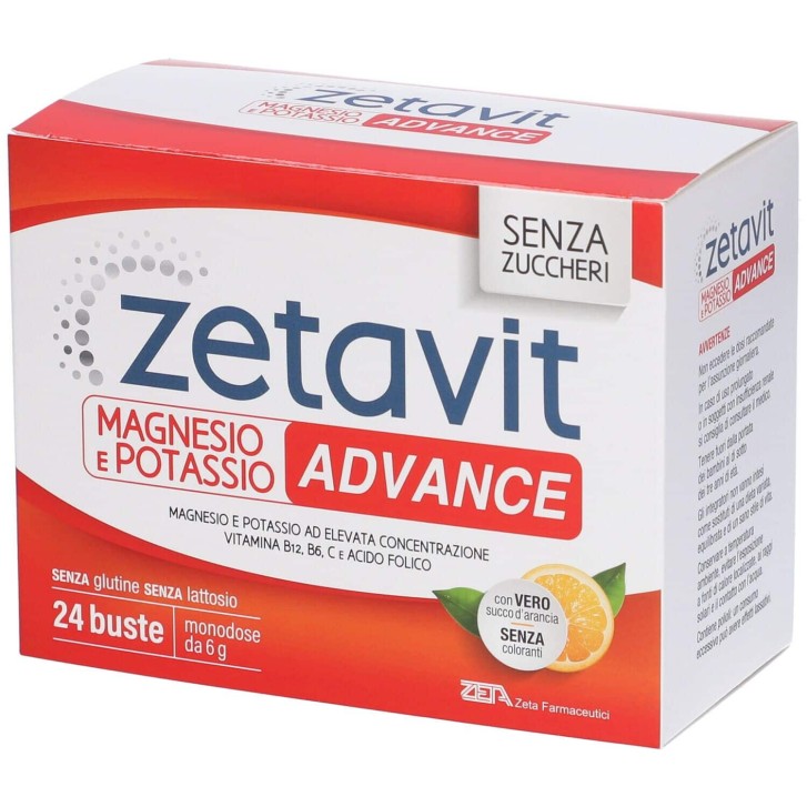 Zetavit Magnesio e Potassio Advance 24 buste - Integratore Alimentare