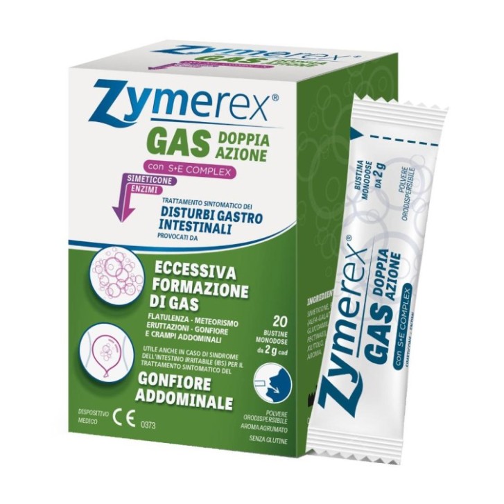 Zymerex Gas Doppia Azione 20 Bustine - Dispositivo Medico