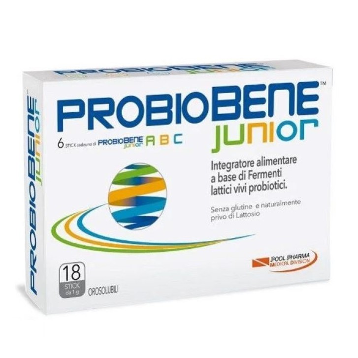 Probiobene Junior 18 Stick Orosolubili - Integratore Flora Intestinale