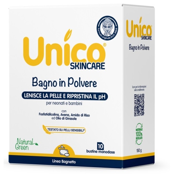 Unico Bagno in Polvere Detergente Neonati 10 x 15 grammi