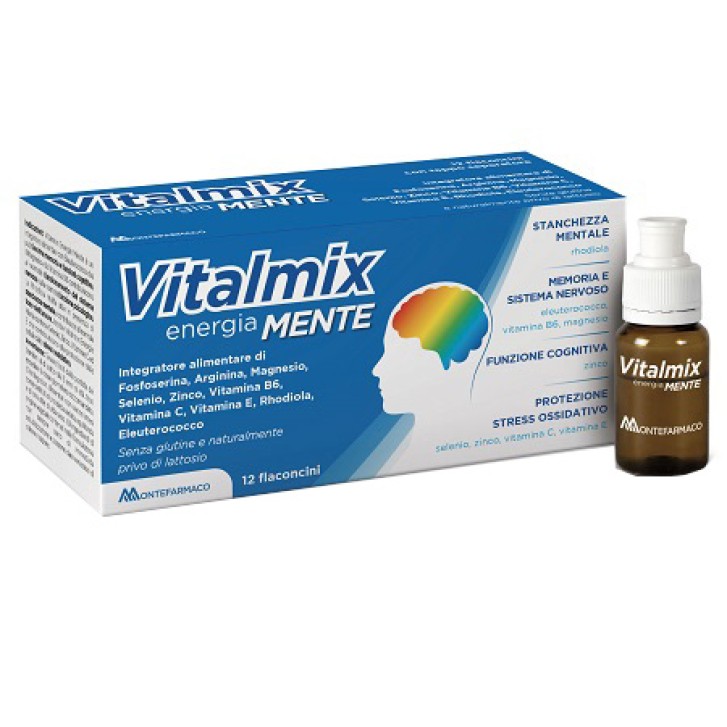 Vitalmix Mente 12 Flaconcini - Integratoree Memoria e Concentrazione