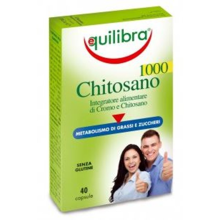 Equilibra Chitosano 1000 40 Capsule - Integratore Metabolismo di Grassi e Zuccheri