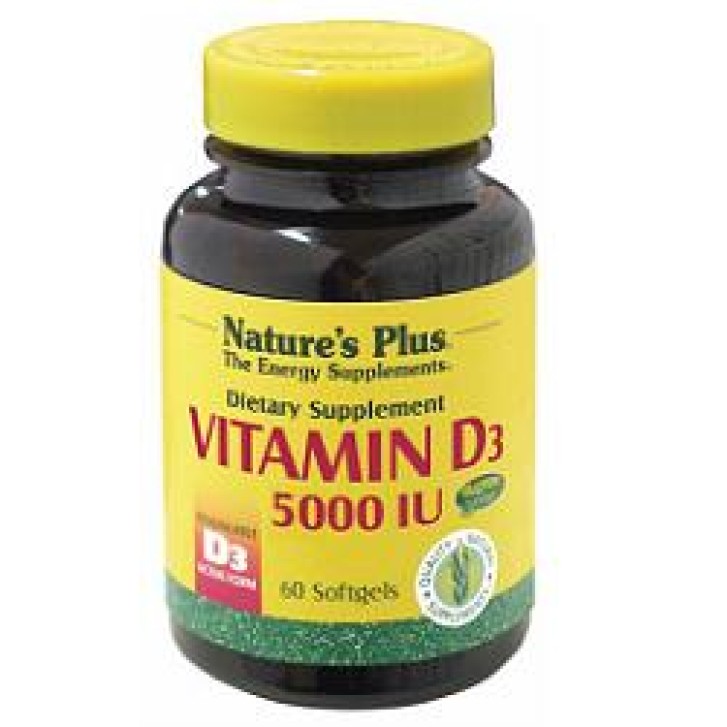 Nature's Plus Vitamina D3 5000 U.I. 60 Capsule - Integratore Alimentare