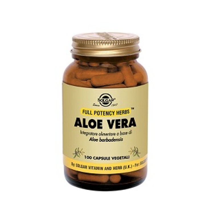 Solgar Aloe Vera 100 Capsule Vegetali - Integratore Intestinale