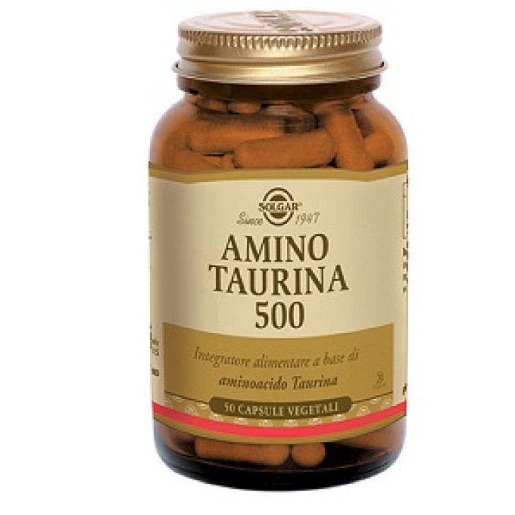 Solgar Amino Taurina 500 50 Capsule Vegetali - Integratore Alimentare