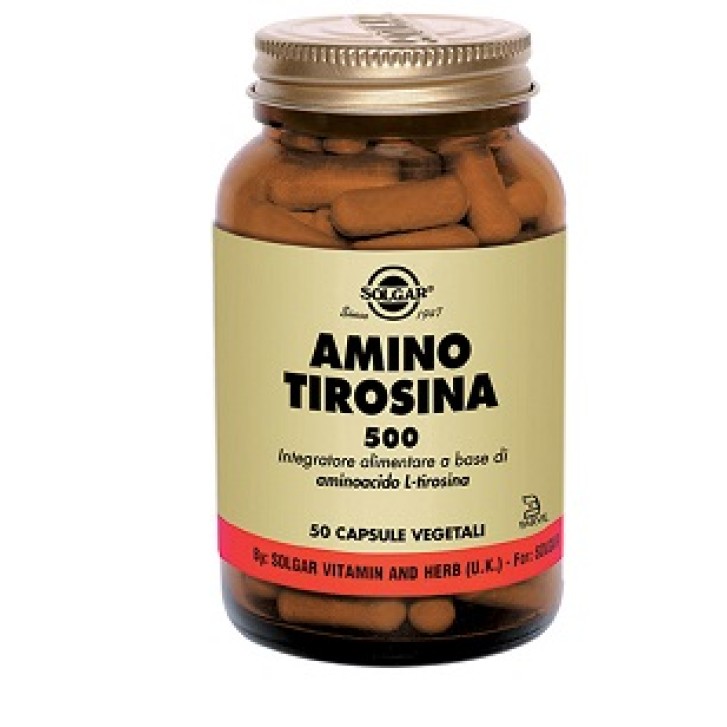 Solgar Amino Tirosina 500  50 Capsule Vegetali - Integratore Tiroide
