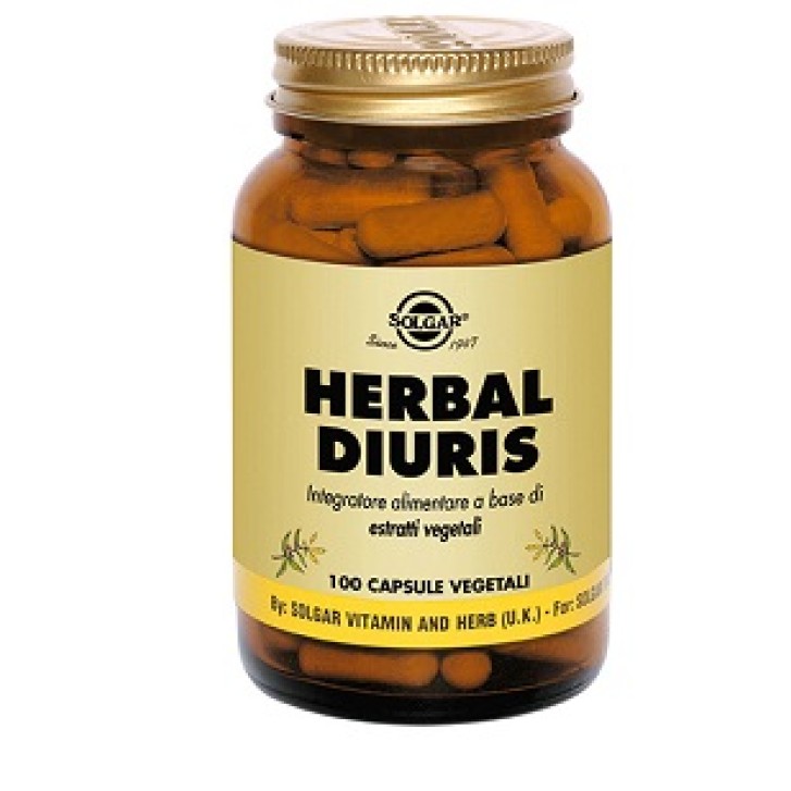 Solgar Herbal Diuris 100 Capsule Vegetali - Integratore Vie Urinarie