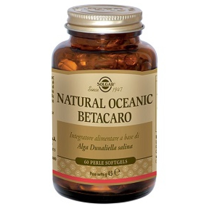 Solgar Natural Oceanic Betacarotene 60 Perle - Integratore Carotenoidi