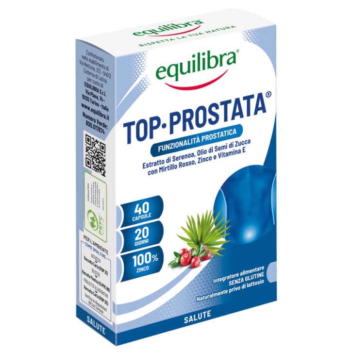 Equilibra Top Prostata 40 Capsule - Integratore Benessere Vie Urinarie