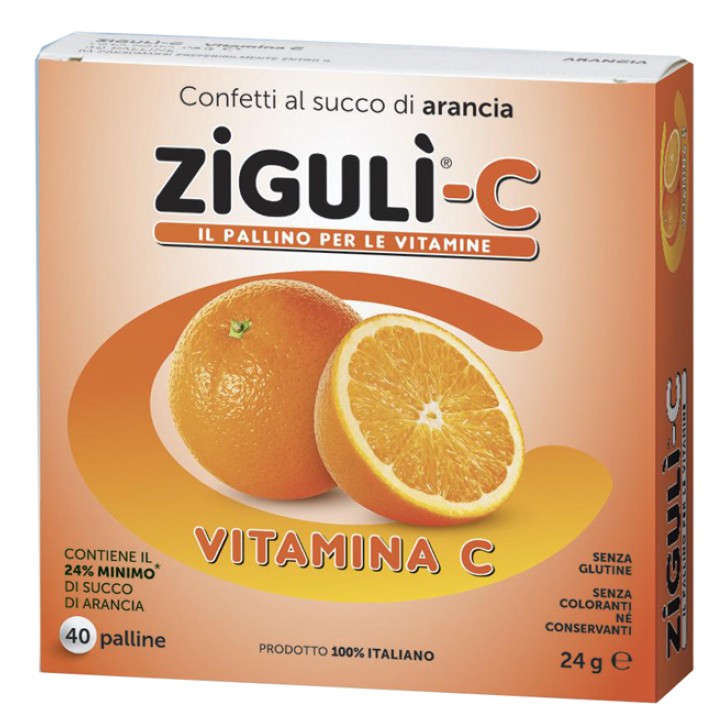 Ziguli' C Arancia 40 Confetti - Integratore Vitamina C