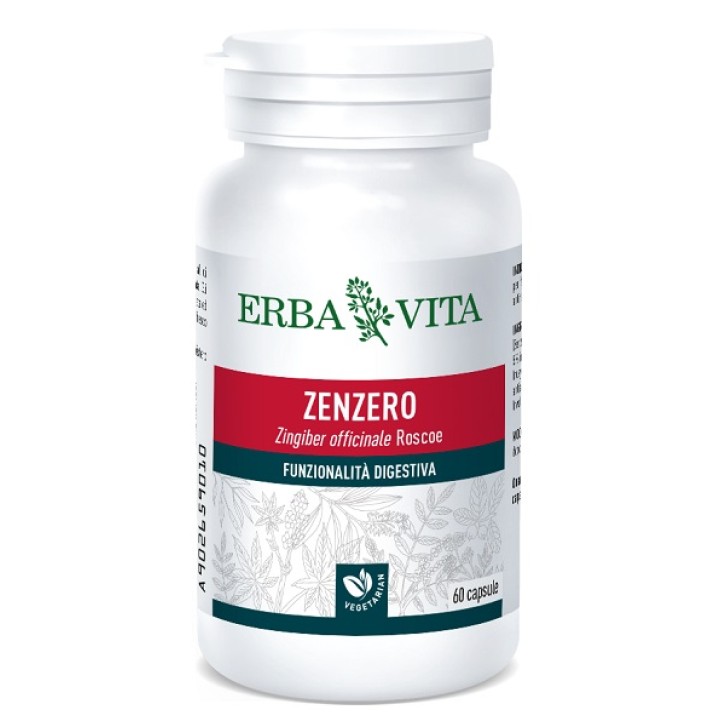 Erba Vita Zenzero 60 Capsule - Integratore Digestivo 400 mg