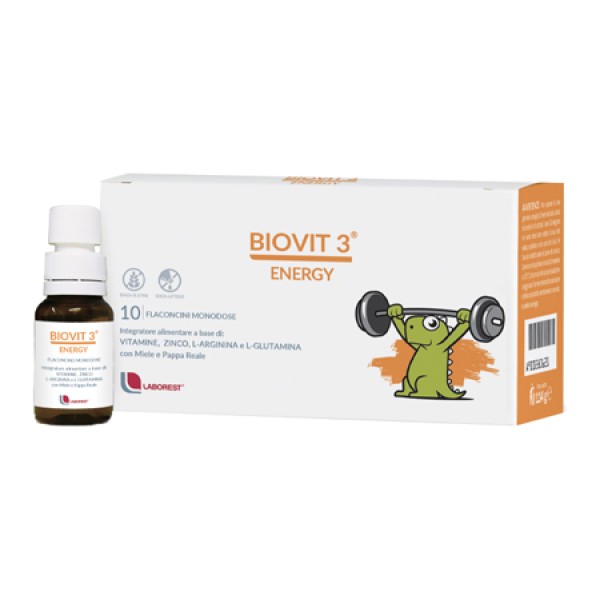 Biovit 3 Energy 10 Flaconcini - Integratore Energetico Bambini