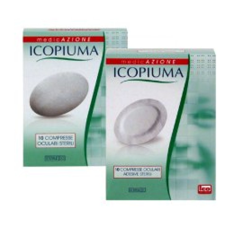 Icopiuma Compresse Oculari Sterili in Garza di Cotone 10 pezzi