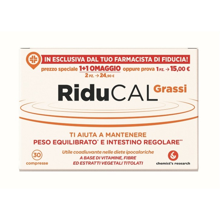 Riducal Grassi 30 Compresse - Integratore Alimentare