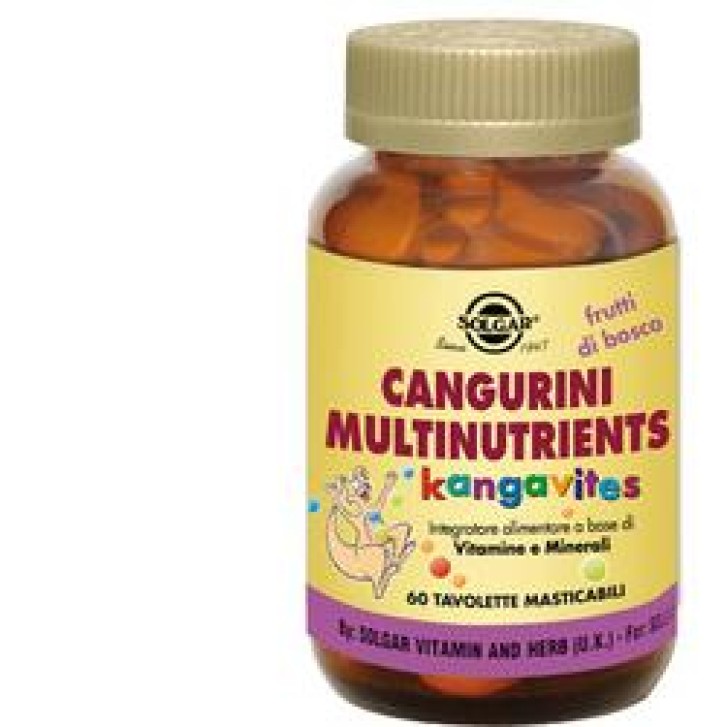 Solgar Cangurini Multinutrients 60 Compresse - Integratore Vitaminico Bambini