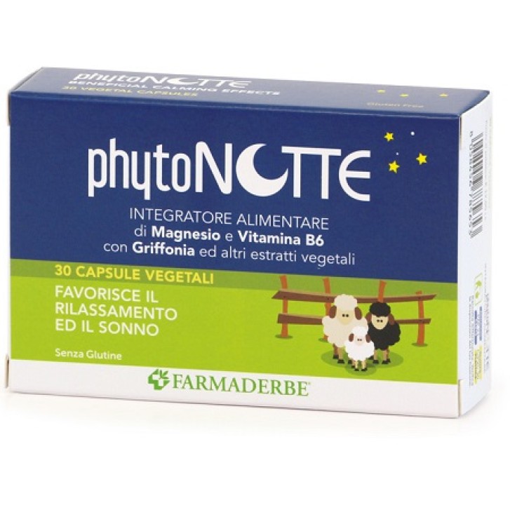 Farmaderbe Phyto Notte 30 Capsule - Integratore Magnesio e Vitamine