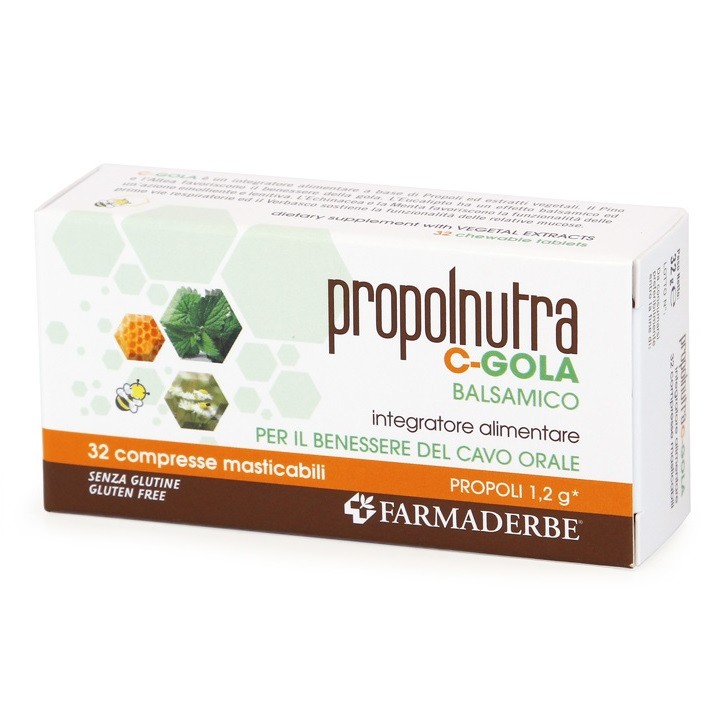 Farmaderbe Propolnutra C Gola 32 Compresse - Integratore Alimentare